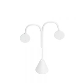 Earring Display Tree Shape Stand Leather Tall White