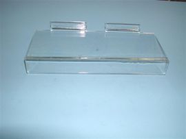 4"(D) X 10"(L) Shoe Shelf Injection Molded With 1" High Sign Holder For Slatwall