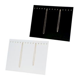 15"W x 12"H Necklace Display Board with 15 Hooks Chained Easel - Black, White