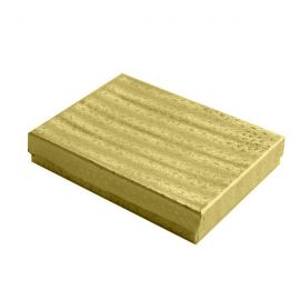 Cotton Filled Box 5-3/8" x 3-7/8" x 1" Gold / 100Pcs