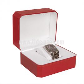 Classic Leatherette Watch Box Red / 6 Pcs