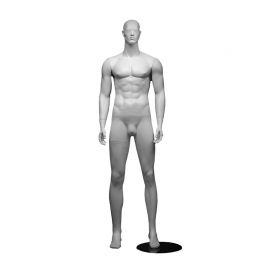 Male Matte White Mannequin Standing Straight